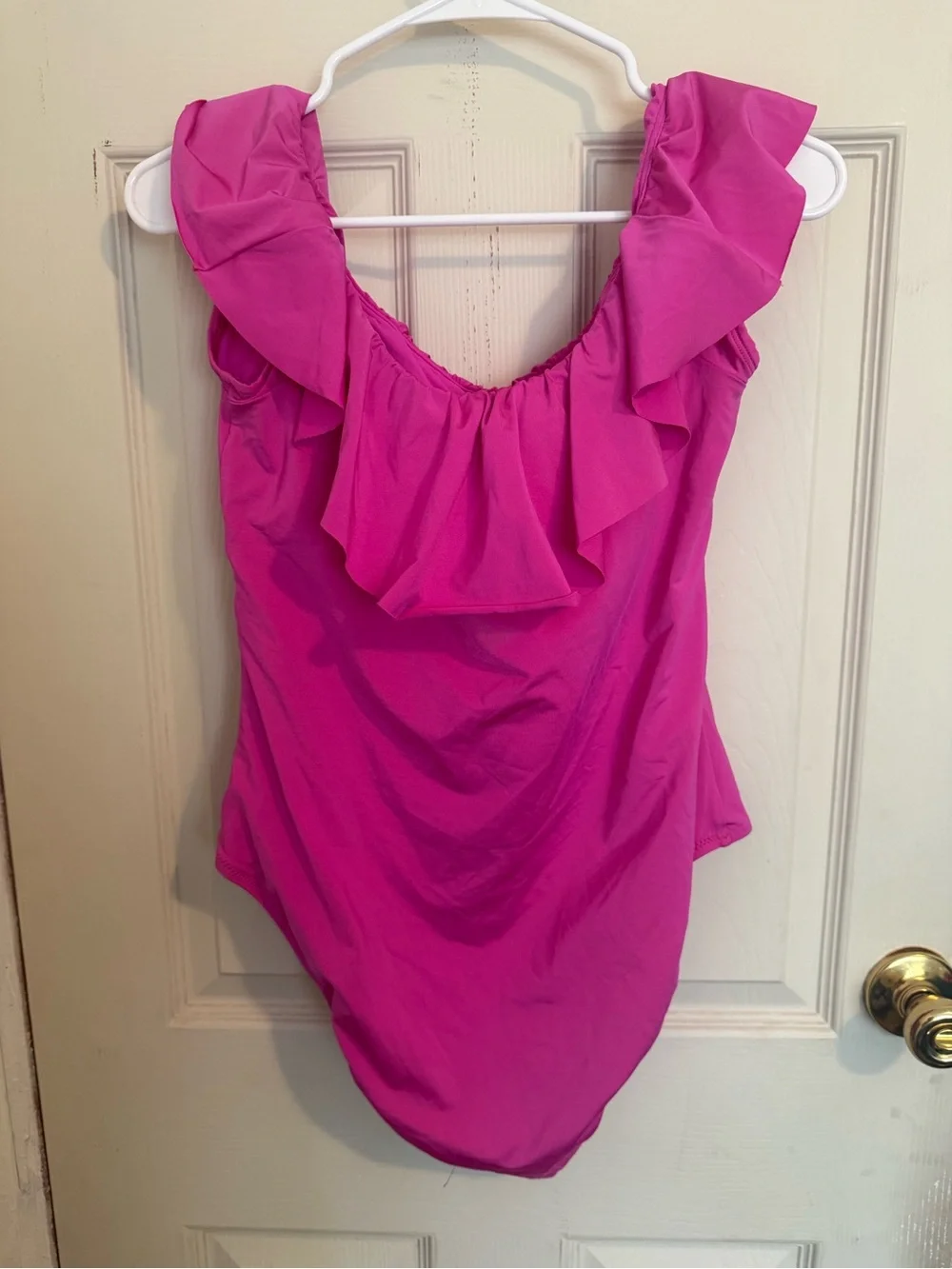 Trina Turk Pink Ruffle One-Piece Swimwear